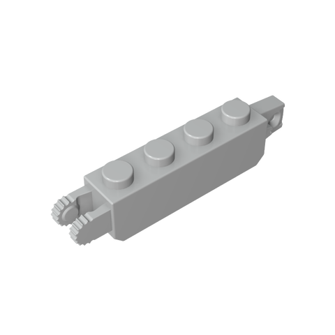 Gobricks,Hinge Brick 1 x 4 Locking with 1 Finger Vertical End and 2 Fingers Vertical End,30387,54661