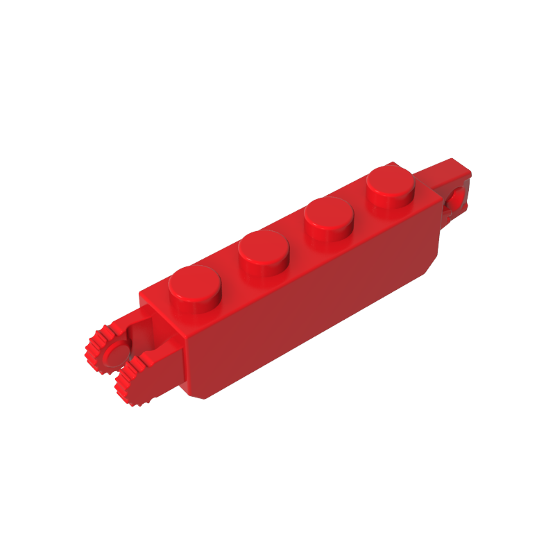 Gobricks,Hinge Brick 1 x 4 Locking with 1 Finger Vertical End and 2 Fingers Vertical End,30387,54661