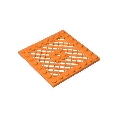 Gobricks,Plate Special 8 x 8 with Grille [Hole in Center],4151b,4151,4151a