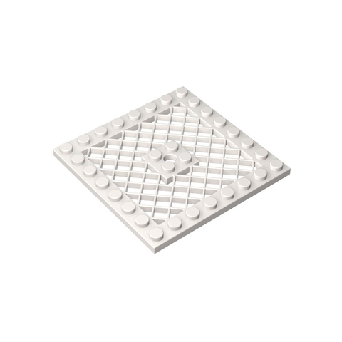 Gobricks,Plate Special 8 x 8 with Grille [Hole in Center],4151b,4151,4151a