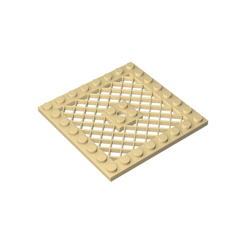 Gobricks,Plate Special 8 x 8 with Grille [Hole in Center],4151b,4151,4151a