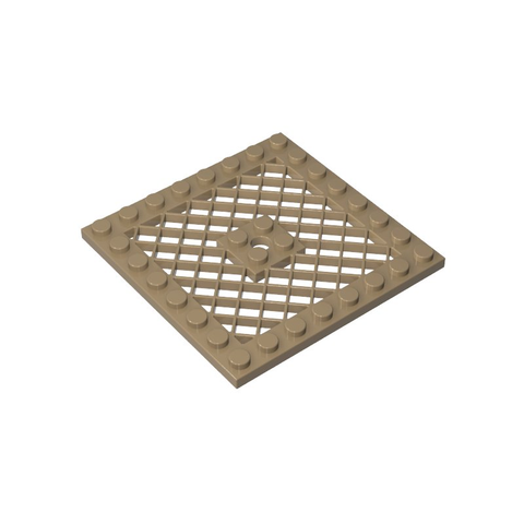 Gobricks,Plate Special 8 x 8 with Grille [Hole in Center],4151b,4151,4151a