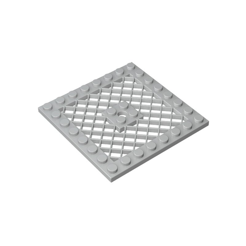 Gobricks,Plate Special 8 x 8 with Grille [Hole in Center],4151b,4151,4151a
