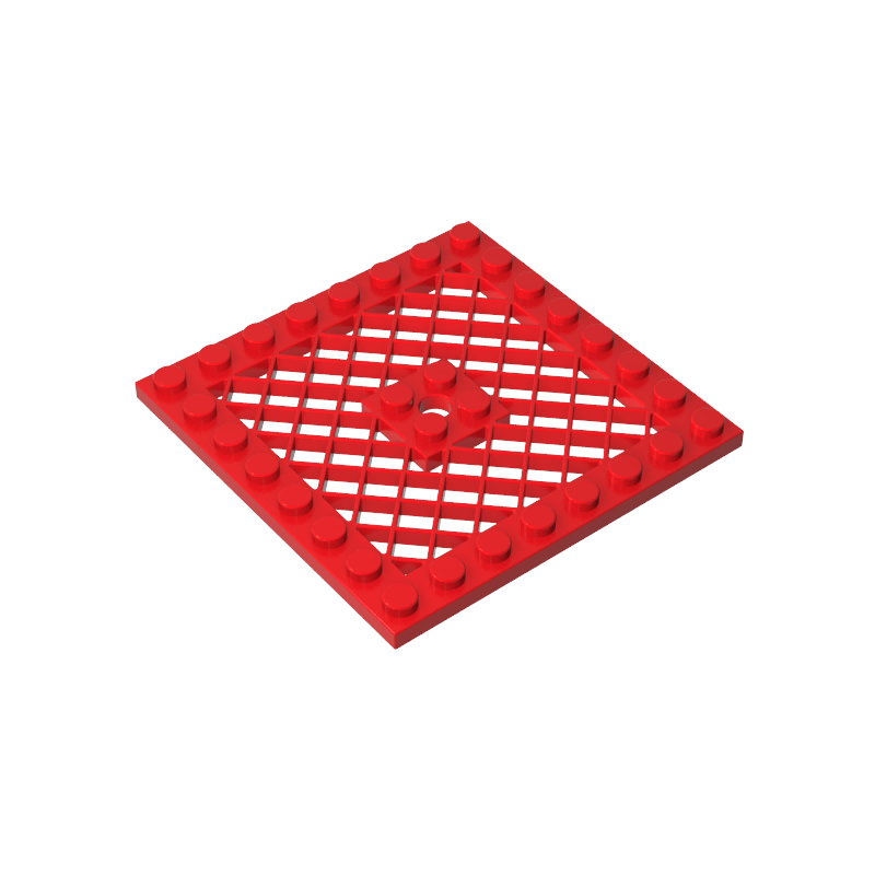 Gobricks,Plate Special 8 x 8 with Grille [Hole in Center],4151b,4151,4151a