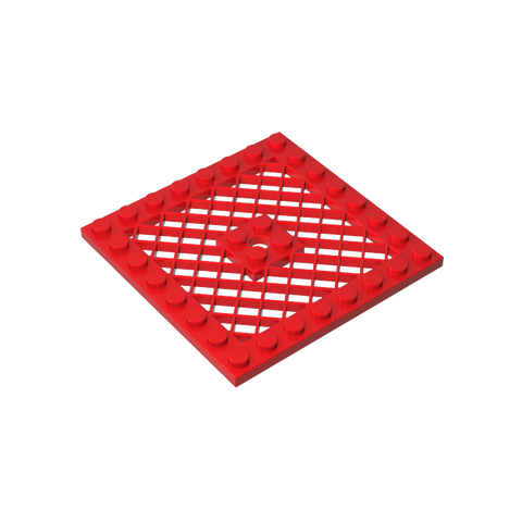 Gobricks,Plate Special 8 x 8 with Grille [Hole in Center],4151b,4151,4151a