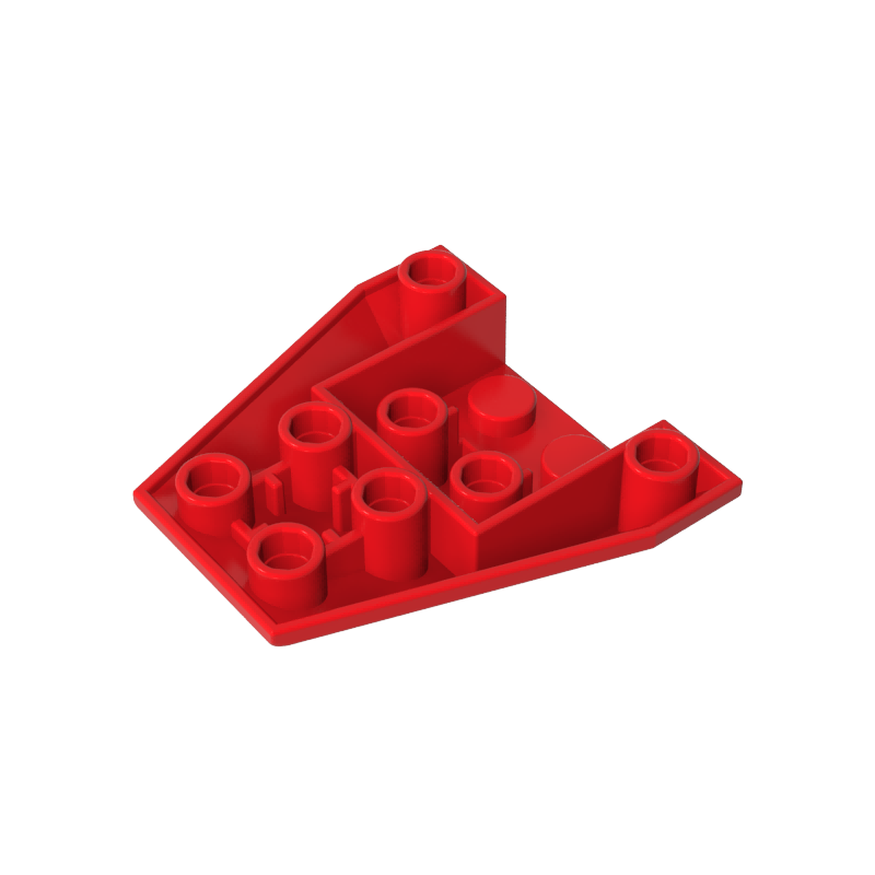 Gobricks,Wedge Sloped Inverted 4 x 4 Triple [4 Connections between Front Studs],13349,4855
