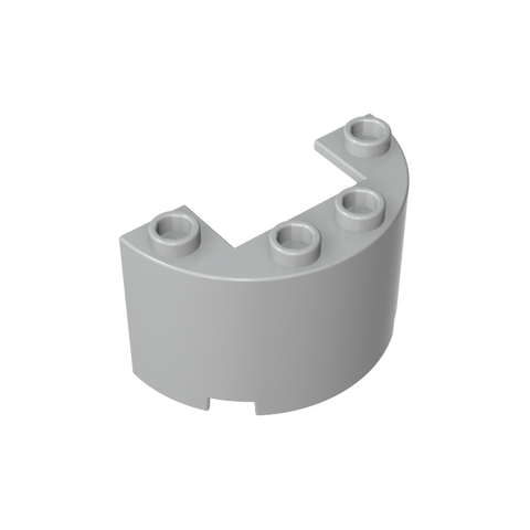 Gobricks,Cylinder Half 2 x 4 x 2 with 1 x 2 Cutout,24593,35402