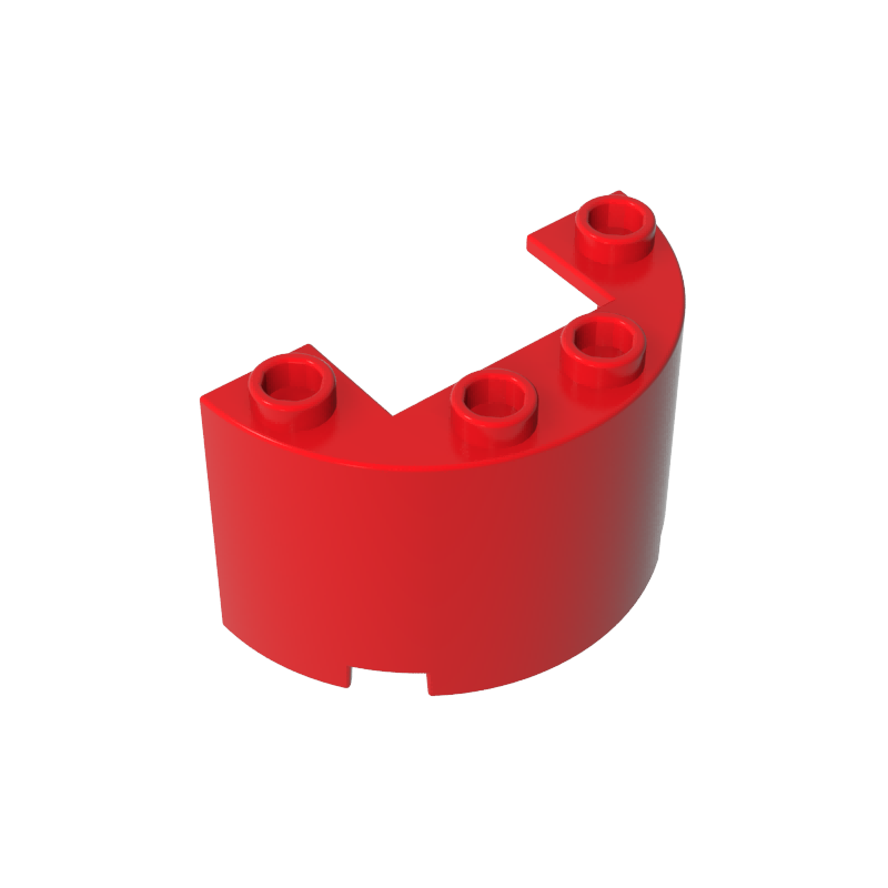 Gobricks,Cylinder Half 2 x 4 x 2 with 1 x 2 Cutout,24593,35402