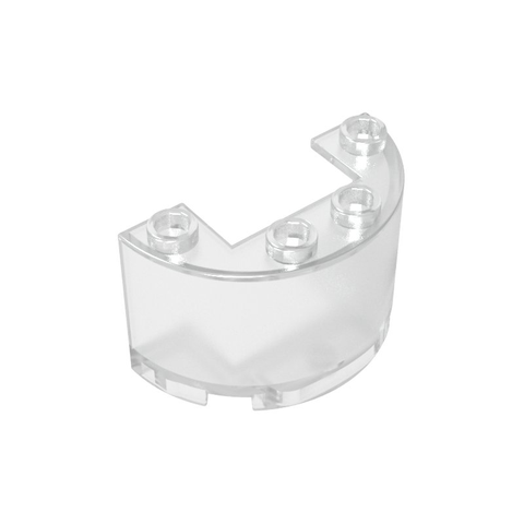 Gobricks,Cylinder Half 2 x 4 x 2 with 1 x 2 Cutout,24593,35402