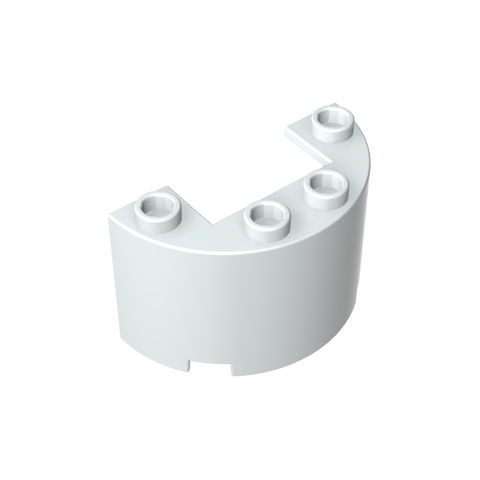 Gobricks,Cylinder Half 2 x 4 x 2 with 1 x 2 Cutout,24593,35402