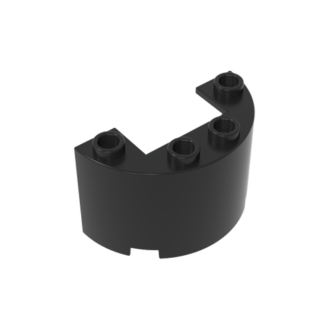 Gobricks,Cylinder Half 2 x 4 x 2 with 1 x 2 Cutout,24593,35402