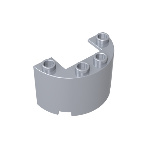 Gobricks,Cylinder Half 2 x 4 x 2 with 1 x 2 Cutout,24593,35402