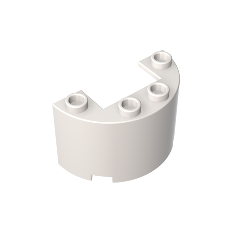 Gobricks,Cylinder Half 2 x 4 x 2 with 1 x 2 Cutout,24593,35402