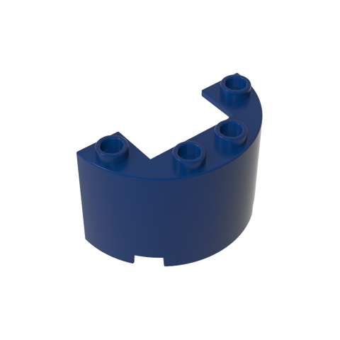 Gobricks,Cylinder Half 2 x 4 x 2 with 1 x 2 Cutout,24593,35402