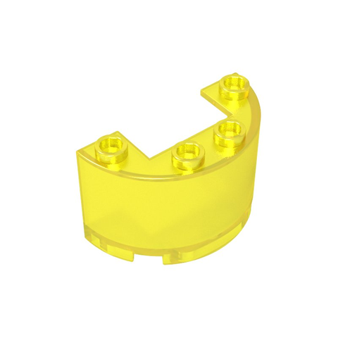 Gobricks,Cylinder Half 2 x 4 x 2 with 1 x 2 Cutout,24593,35402