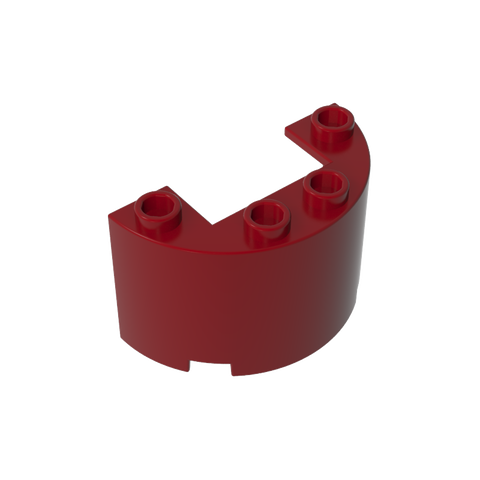 Gobricks,Cylinder Half 2 x 4 x 2 with 1 x 2 Cutout,24593,35402
