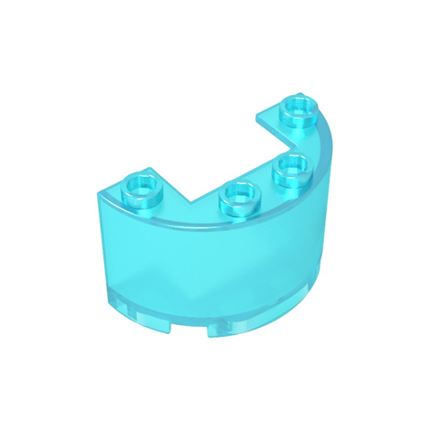 Gobricks,Cylinder Half 2 x 4 x 2 with 1 x 2 Cutout,24593,35402