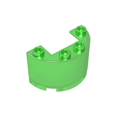 Gobricks,Cylinder Half 2 x 4 x 2 with 1 x 2 Cutout,24593,35402
