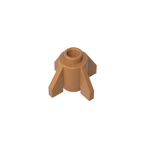Gobricks,Brick Round 1 x 1 with Fins, Open Stud,4588,52394