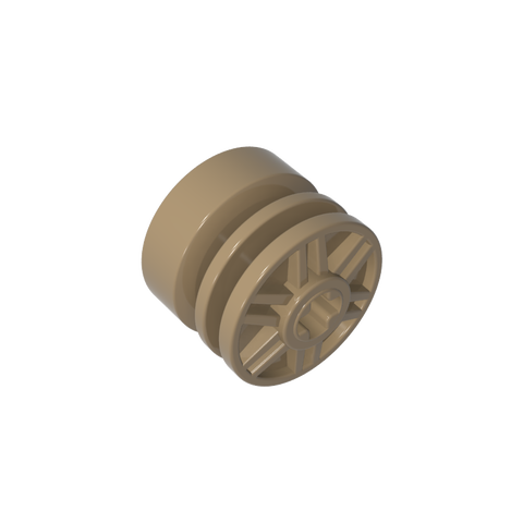 Gobricks,Wheel 18 x 14 with Axle Hole, Fake Bolts and Shallow Spokes,55982