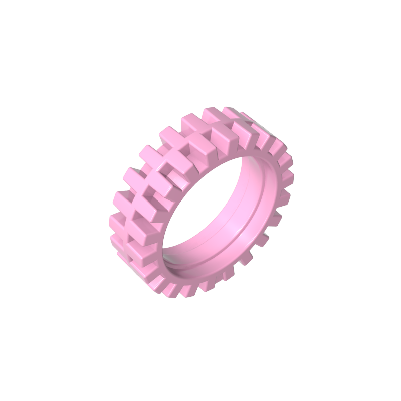 Gobricks,Tyre Offset Tread with Center Band 23 x 7,61254,61254b,3483