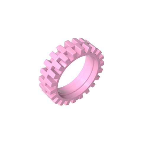 Gobricks,Tyre Offset Tread with Center Band 23 x 7,61254,61254b,3483