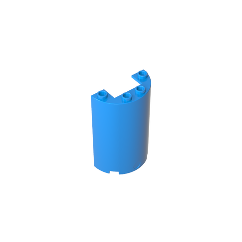 Gobricks,Cylinder Half 2 x 4 x 5 with 1 x 2 cutout,85941,35312,35313