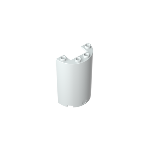 Gobricks,Cylinder Half 2 x 4 x 5 with 1 x 2 cutout,85941,35312,35313
