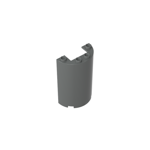 Gobricks,Cylinder Half 2 x 4 x 5 with 1 x 2 cutout,85941,35312,35313