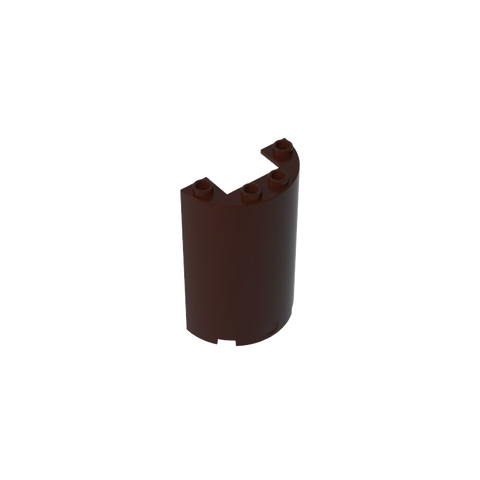 Gobricks,Cylinder Half 2 x 4 x 5 with 1 x 2 cutout,85941,35312,35313