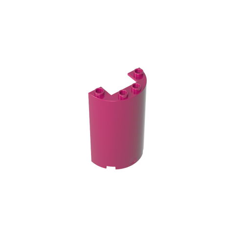 Gobricks,Cylinder Half 2 x 4 x 5 with 1 x 2 cutout,85941,35312,35313