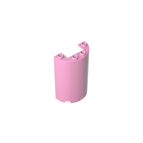 Gobricks,Cylinder Half 2 x 4 x 5 with 1 x 2 cutout,85941,35312,35313