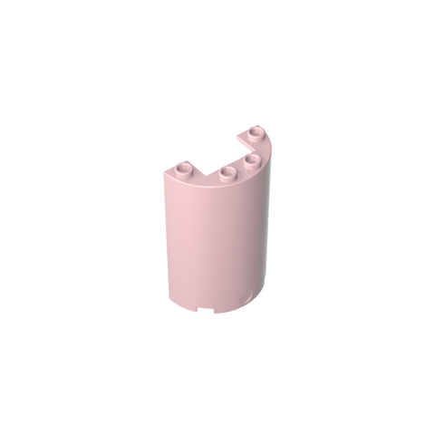 Gobricks,Cylinder Half 2 x 4 x 5 with 1 x 2 cutout,85941,35312,35313