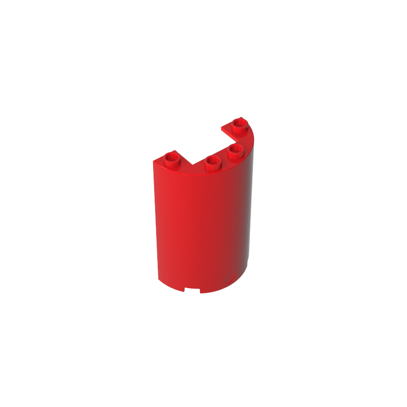 Gobricks,Cylinder Half 2 x 4 x 5 with 1 x 2 cutout,85941,35312,35313