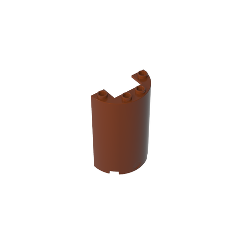 Gobricks,Cylinder Half 2 x 4 x 5 with 1 x 2 cutout,85941,35312,35313