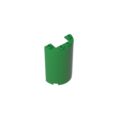 Gobricks,Cylinder Half 2 x 4 x 5 with 1 x 2 cutout,85941,35312,35313