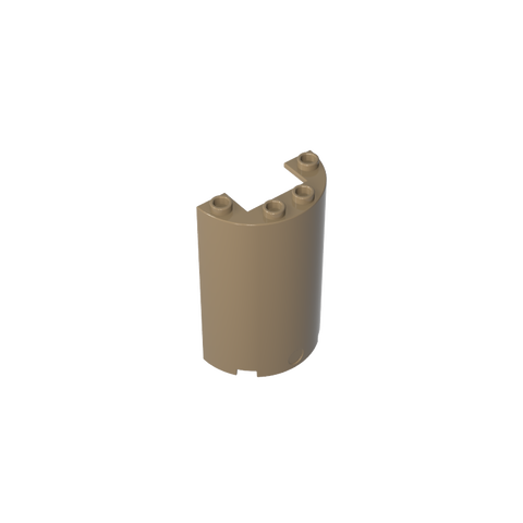 Gobricks,Cylinder Half 2 x 4 x 5 with 1 x 2 cutout,85941,35312,35313