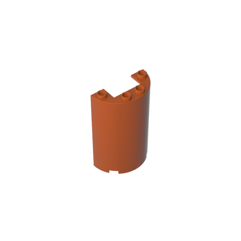 Gobricks,Cylinder Half 2 x 4 x 5 with 1 x 2 cutout,85941,35312,35313