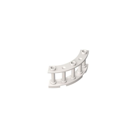 Gobricks,Fence Spindled 4 x 4 x 2 Quarter Round with 3 Studs,21229