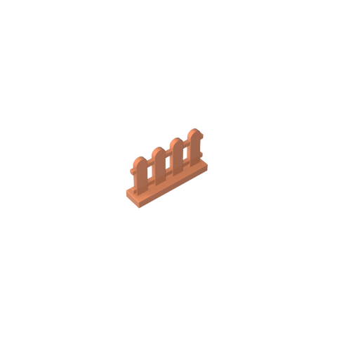 Gobricks,Picket Fence 1 x 4 x 2,33303