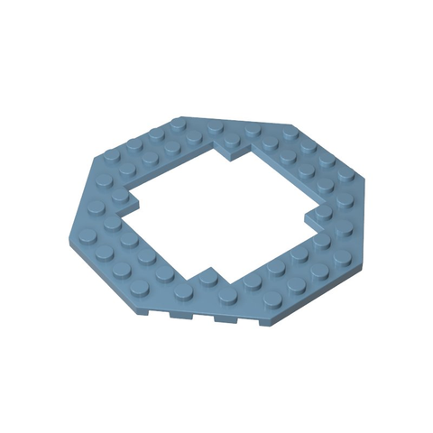 Gobricks,Plate Special 10 x 10 Octagonal Open Center,6063,29159
