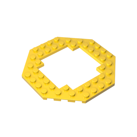 Gobricks,Plate Special 10 x 10 Octagonal Open Center,6063,29159