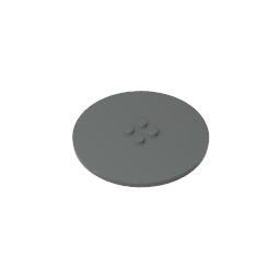 Plate Special Round 8 x 8 with 2 x 2 Center Studs without Groove,6177