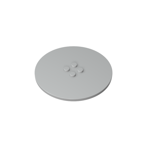 Gobricks,Plate Special Round 8 x 8 with 2 x 2 Center Studs without Groove,6177,6177a,6177b