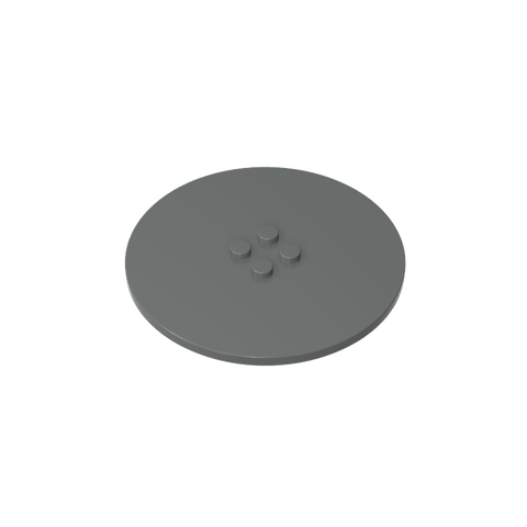Gobricks,Plate Special Round 8 x 8 with 2 x 2 Center Studs without Groove,6177,6177a,6177b