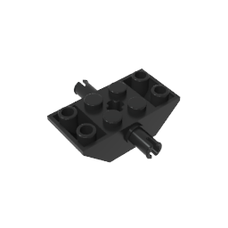 Slope Inverted 45° 4 x 2 Double with Pins and Axle Hole Type 2 [X Opening],30390