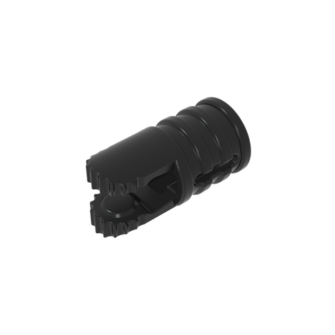 Gobricks,Hinge Cylinder 1 x 2 Locking with 2 Click Fingers and Axle Hole, 9 Teeth
