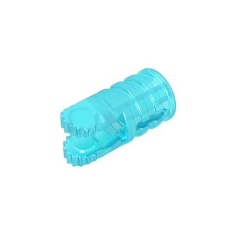 Gobricks,Hinge Cylinder 1 x 2 Locking with 2 Click Fingers and Axle Hole, 9 Teeth