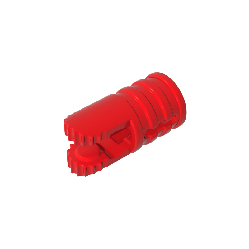 Gobricks,Hinge Cylinder 1 x 2 Locking with 2 Click Fingers and Axle Hole, 9 Teeth
