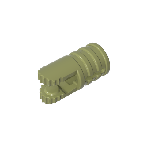 Gobricks,Hinge Cylinder 1 x 2 Locking with 2 Click Fingers and Axle Hole, 9 Teeth